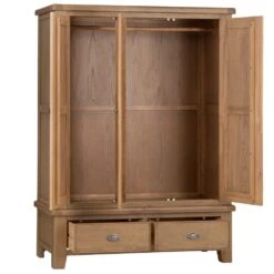 Wessex Smoked Oak 3 Door Wardrobe 24 Wessex Smoked Oak 3 Door Wardrobe -Furniture Sale Shop ho 3dr2