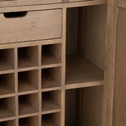 Wessex Smoked Oak Extra Large Tall Drinks Cabinet -Furniture Sale Shop ho dc co12