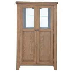 Wessex Smoked Oak Extra Large Tall Drinks Cabinet -Furniture Sale Shop ho dc co18