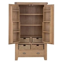 Wessex Smoked Oak Large Larder Unit -Furniture Sale Shop ho llu co18