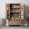 Wessex Smoked Oak Large Larder Unit -Furniture Sale Shop ho llu ls3