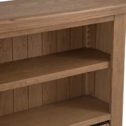 Wessex Smoked Oak Small Bookcase With Wicker Baskets 18 Wessex Smoked Oak Small Bookcase With Wicker Baskets -Furniture Sale Shop ho sbc 8