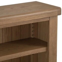 Wessex Smoked Oak Small Bookcase With Wicker Baskets 22 Wessex Smoked Oak Small Bookcase With Wicker Baskets -Furniture Sale Shop ho sbc 9