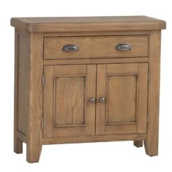 Wessex Smoked Oak Mini 1 Drawer 2 Door Sideboard -Furniture Sale Shop ho sms 1