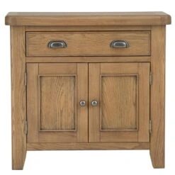 Wessex Smoked Oak Mini 1 Drawer 2 Door Sideboard -Furniture Sale Shop ho sms 12