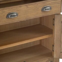 Wessex Smoked Oak Mini 1 Drawer 2 Door Sideboard -Furniture Sale Shop ho sms 4