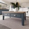 Wessex Smoked Oak Blue Painted Large Coffee Table -Furniture Sale Shop hop lct b 01