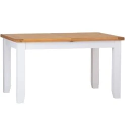 Hampshire White Painted Oak Small Extending Dining Table -Furniture Sale Shop hp 14bet w 1 1