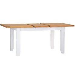 Hampshire White Painted Oak Small Extending Dining Table -Furniture Sale Shop hp 14bet w 2 1