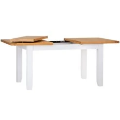 Hampshire White Painted Oak Small Extending Dining Table -Furniture Sale Shop hp 14bet w 4 1