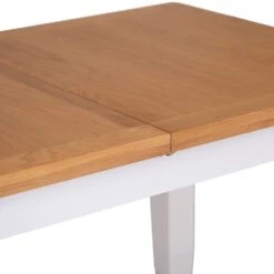 Hampshire White Painted Oak Small Extending Dining Table -Furniture Sale Shop hp 14bet w 5 1