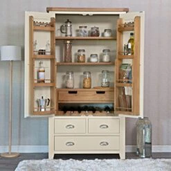 Hampshire Ivory Painted Oak Large Larder Unit