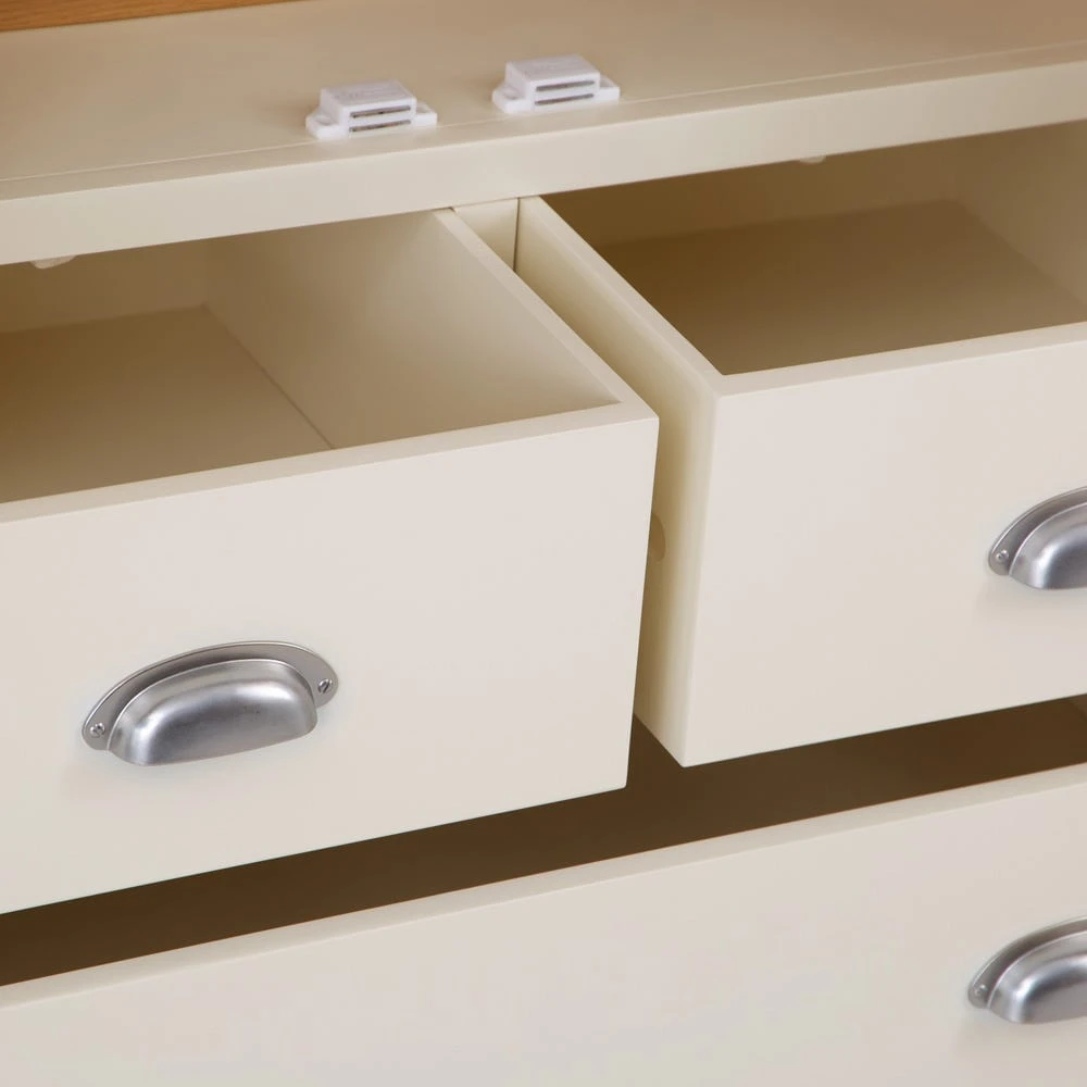 Hampshire Ivory Painted Oak Large Larder Unit 14 Hampshire Ivory Painted Oak Large Larder Unit - Image 12