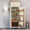 Hampshire Ivory Painted Oak Slim Larder Cupboard 2 Hampshire Ivory Painted Oak Slim Larder Cupboard -Furniture Sale Shop hp slu c ls1
