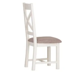 Hampshire Ivory Painted Oak Cross Back Dining Chair Fabric Seat 19 Hampshire Ivory Painted Oak Cross Back Dining Chair Fabric Seat -Furniture Sale Shop hp cbcf c 2