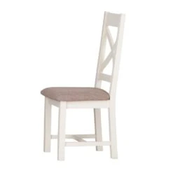 Hampshire Ivory Painted Oak Cross Back Dining Chair Fabric Seat 18 Hampshire Ivory Painted Oak Cross Back Dining Chair Fabric Seat -Furniture Sale Shop hp cbcf c 4