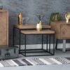 Industrial Oak Nest Of Tables -Furniture Sale Shop ib n2t lsnew