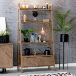 Industrial Oak Open Bookcase