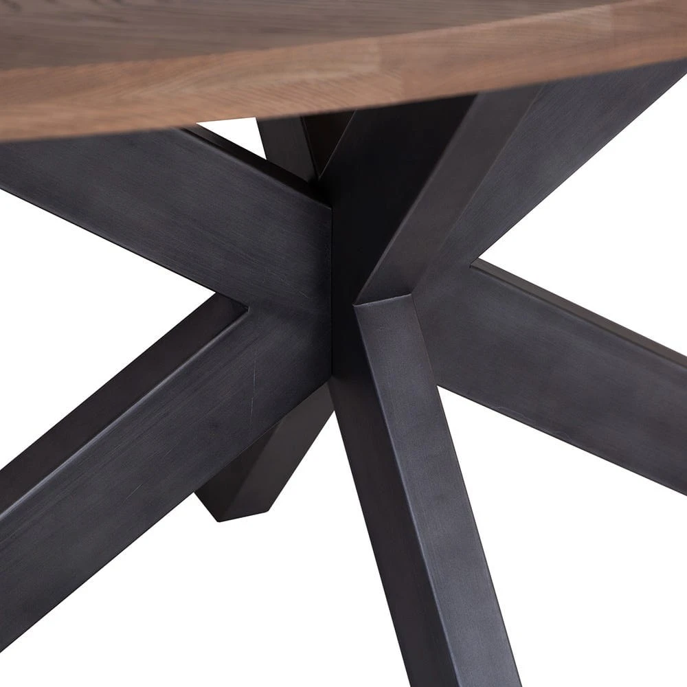 Industrial Oak 2.0m Oval Dining Table 7 Industrial Oak 2.0m Oval Dining Table - Image 5