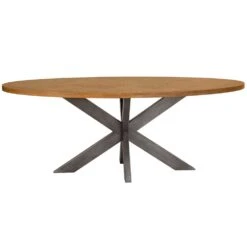 Industrial Oak 2.0m Oval Dining Table 15 Industrial Oak 2.0m Oval Dining Table -Furniture Sale Shop ib ovaltable 6