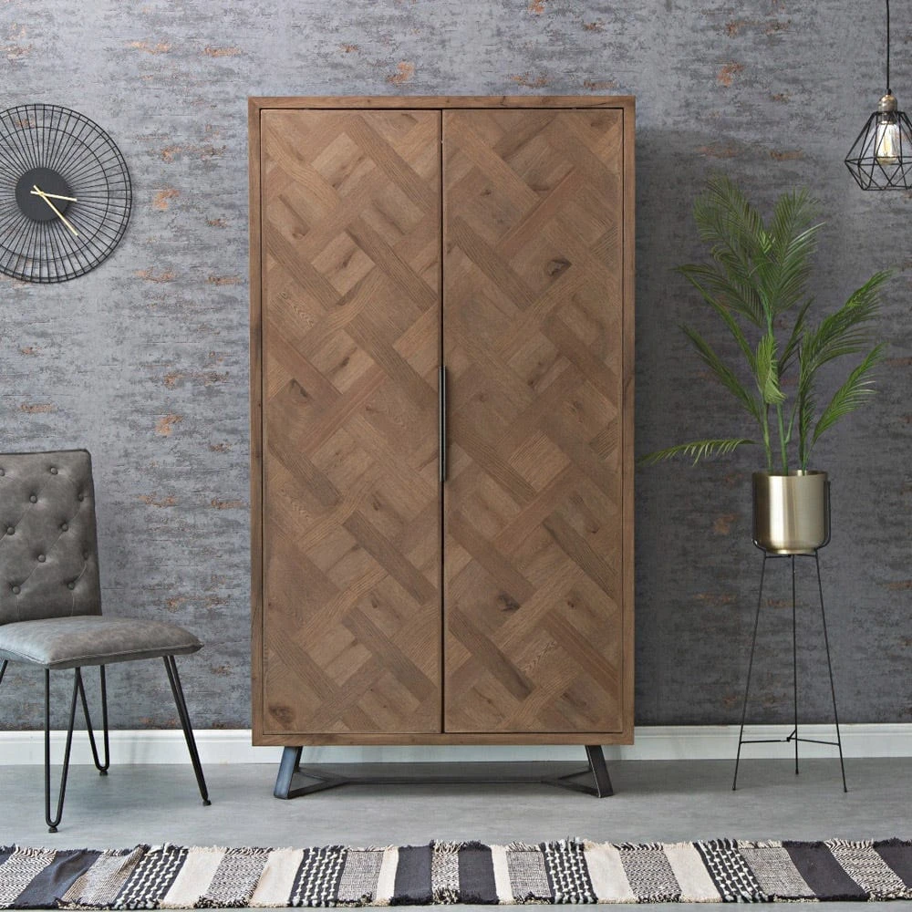 Industrial Oak Extra Large Tall Drinks Cabinet 5 Industrial Oak Extra Large Tall Drinks Cabinet - Image 3