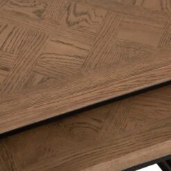 Industrial Oak Nest Of Tables 12 Industrial Oak Nest Of Tables -Furniture Sale Shop ibia 100