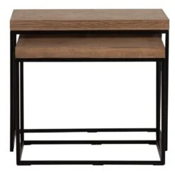 Industrial Oak Nest Of Tables 14 Industrial Oak Nest Of Tables -Furniture Sale Shop ibia 103