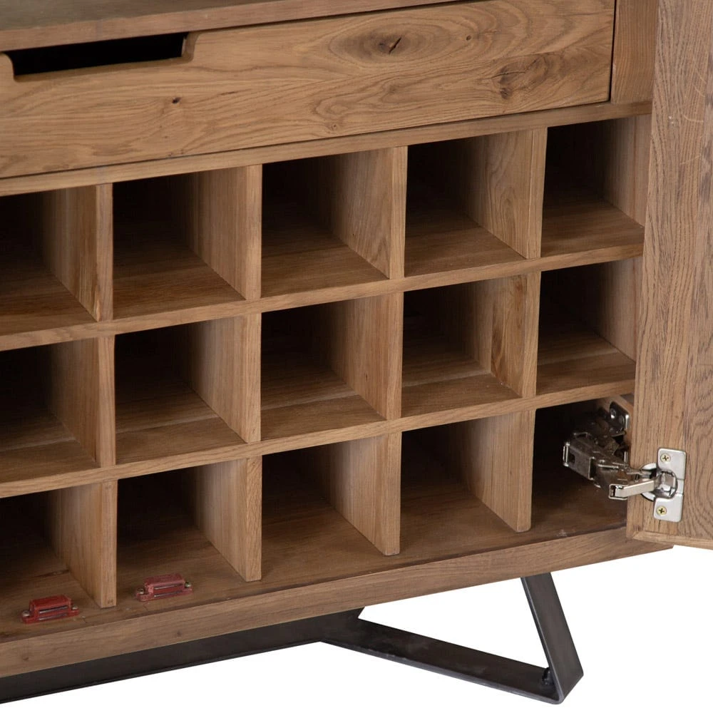 Industrial Oak Extra Large Tall Drinks Cabinet 18 Industrial Oak Extra Large Tall Drinks Cabinet - Image 16