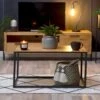 Urban Industrial Oak Small Coffee Table 2 Urban Industrial Oak Small Coffee Table -Furniture Sale Shop ie sct 1