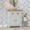 Hampshire Grey Painted Oak 2 Door Mini Sideboard -Furniture Sale Shop img 0472
