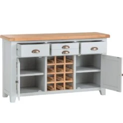 Hampshire Grey Painted Oak Large Sideboard Wine Rack 19 Hampshire Grey Painted Oak Large Sideboard Wine Rack -Furniture Sale Shop img 0699