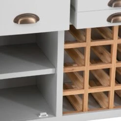 Hampshire Grey Painted Oak Large Sideboard Wine Rack 25 Hampshire Grey Painted Oak Large Sideboard Wine Rack -Furniture Sale Shop img 0701