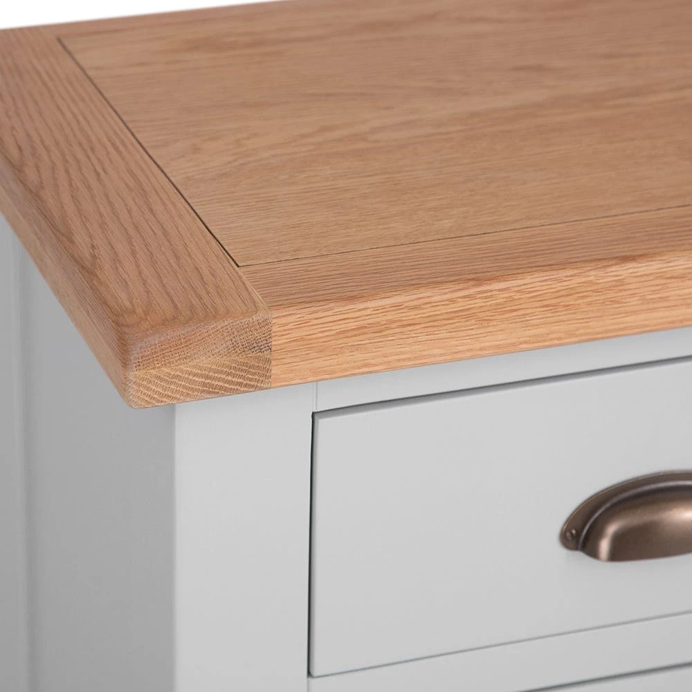 Hampshire Grey Painted Oak Large Sideboard Wine Rack 6 Hampshire Grey Painted Oak Large Sideboard Wine Rack - Image 4