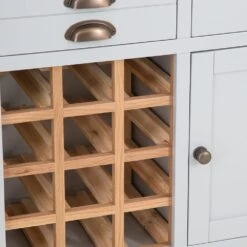 Hampshire Grey Painted Oak Large Sideboard Wine Rack 21 Hampshire Grey Painted Oak Large Sideboard Wine Rack -Furniture Sale Shop img 0708