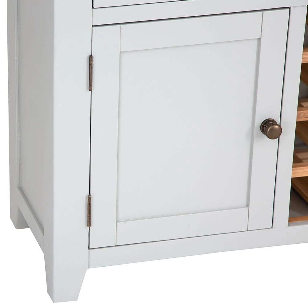 Hampshire Grey Painted Oak Large Sideboard Wine Rack 13 Hampshire Grey Painted Oak Large Sideboard Wine Rack - Image 11