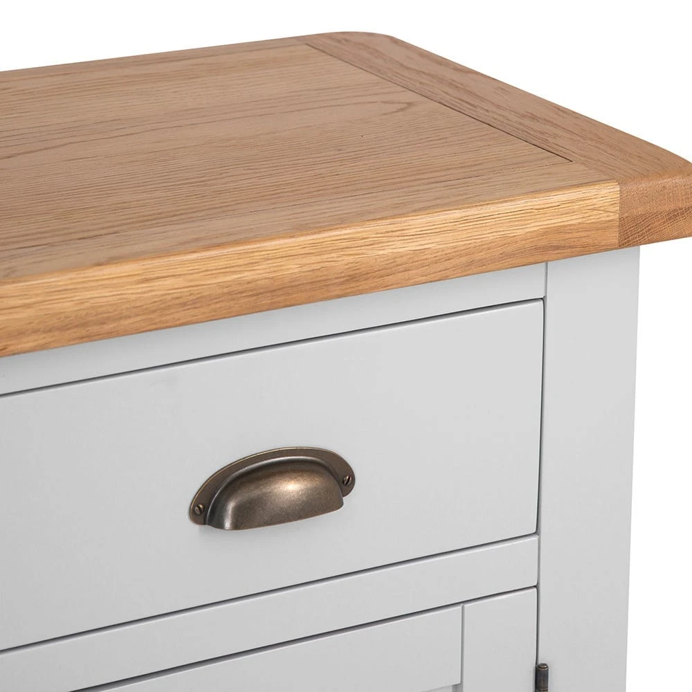 Hampshire Grey Painted Oak Small Sideboard Wine Rack 7 Hampshire Grey Painted Oak Small Sideboard Wine Rack - Image 5