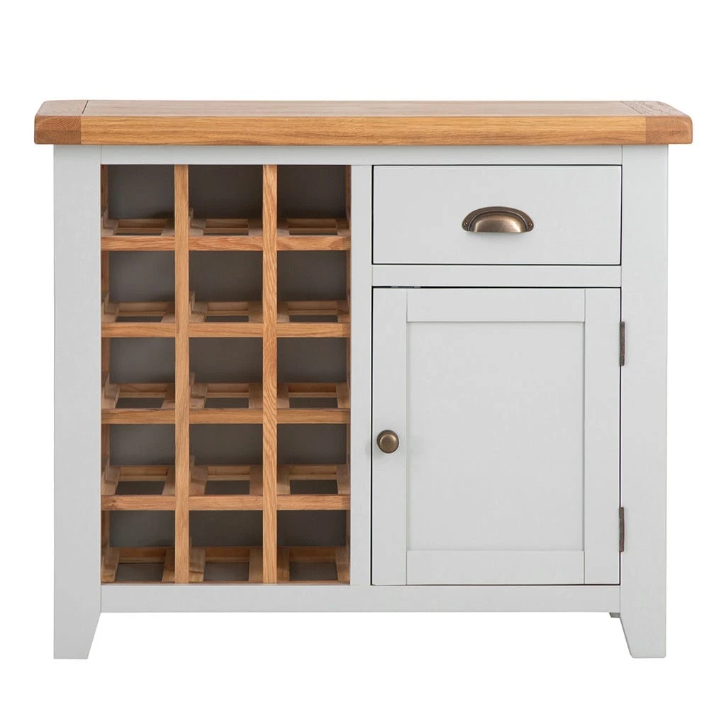 Hampshire Grey Painted Oak Small Sideboard Wine Rack 14 Hampshire Grey Painted Oak Small Sideboard Wine Rack - Image 12