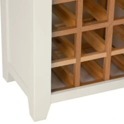 Hampshire Ivory Painted Oak Small Sideboard Wine Rack -Furniture Sale Shop img 0917