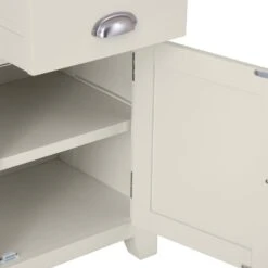 Hampshire Ivory Painted Oak Small Sideboard Wine Rack -Furniture Sale Shop img 0919