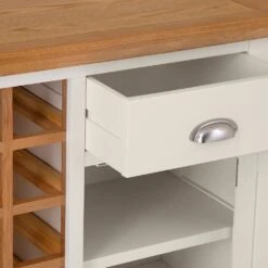 Hampshire Ivory Painted Oak Small Sideboard Wine Rack -Furniture Sale Shop img 0920