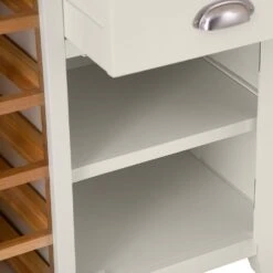 Hampshire Ivory Painted Oak Small Sideboard Wine Rack -Furniture Sale Shop img 0922