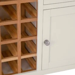 Hampshire Ivory Painted Oak Small Sideboard Wine Rack -Furniture Sale Shop img 0925