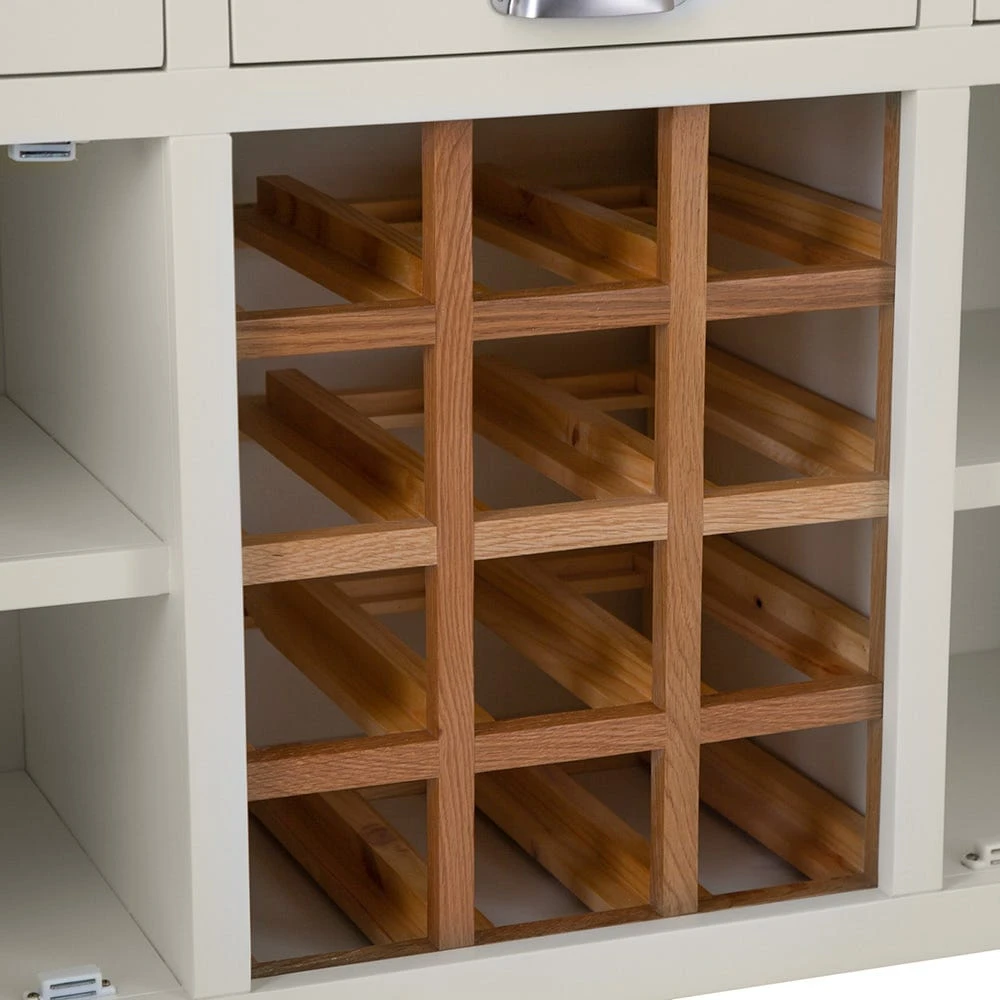 Hampshire Ivory Painted Oak Large Sideboard Wine Rack 12 Hampshire Ivory Painted Oak Large Sideboard Wine Rack - Image 10