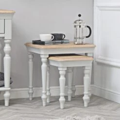 Ashbourne Grey Painted Nest Of 2 Tables