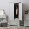 Ashbourne Grey Painted 2 Door Wardrobe With Drawer -Furniture Sale Shop img 1796