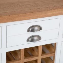 Hampshire White Painted Oak Large Sideboard Wine Rack -Furniture Sale Shop img 2197ham 65