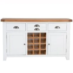 Hampshire White Painted Oak Large Sideboard Wine Rack -Furniture Sale Shop img 2197ham 67