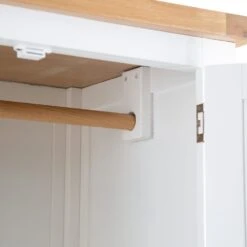 Hampshire White Painted Oak 2 Door Wardrobe With Drawer -Furniture Sale Shop img 3773