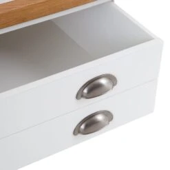 Hampshire White Painted Oak 2 Door Wardrobe With Drawer -Furniture Sale Shop img 3776