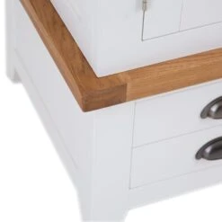 Hampshire White Painted Oak 2 Door Wardrobe With Drawer -Furniture Sale Shop img 3778